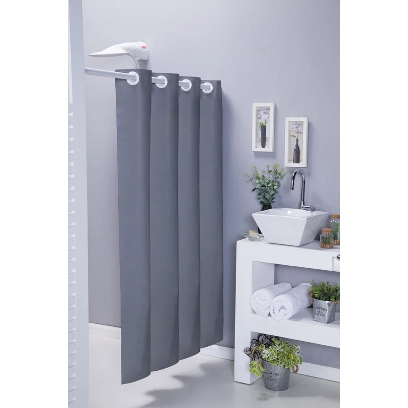 Cortina Box Banheiro Com Ilhós Cortina Impermeável Pvc