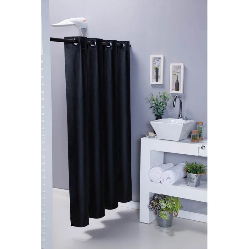 Cortina Box Banheiro 1.40m x 2.50m Antimofo 100% PVC Com Ganchos (Ilhós)