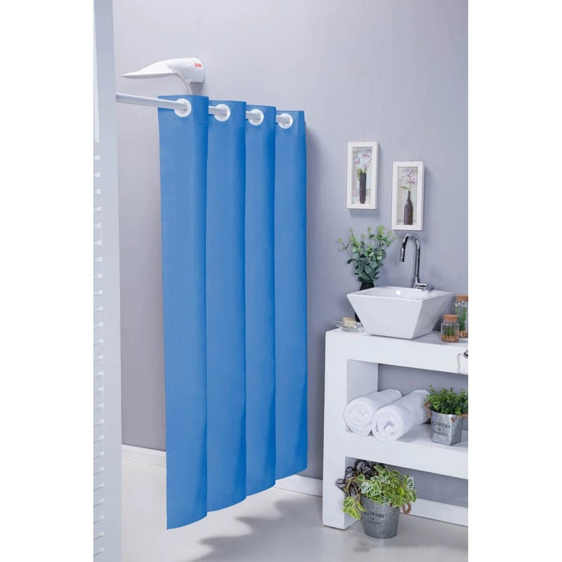 Cortina Box Banheiro 1.40m x 2.50m Antimofo 100% PVC Com Ganchos (Ilhós)