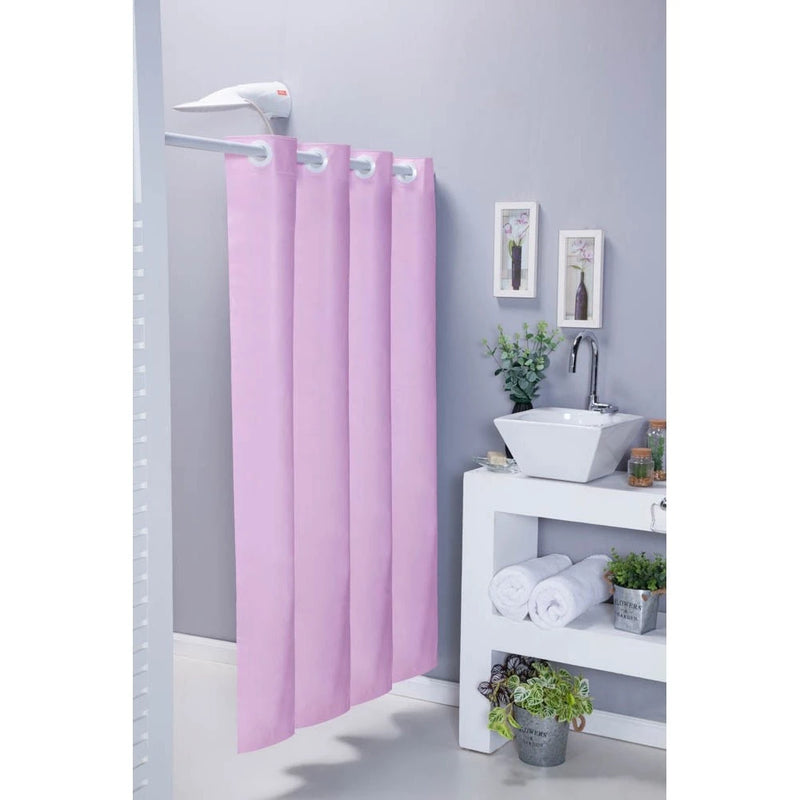 Cortina Box Banheiro 1.40m x 2.50m Antimofo 100% PVC Com Ganchos (Ilhós)